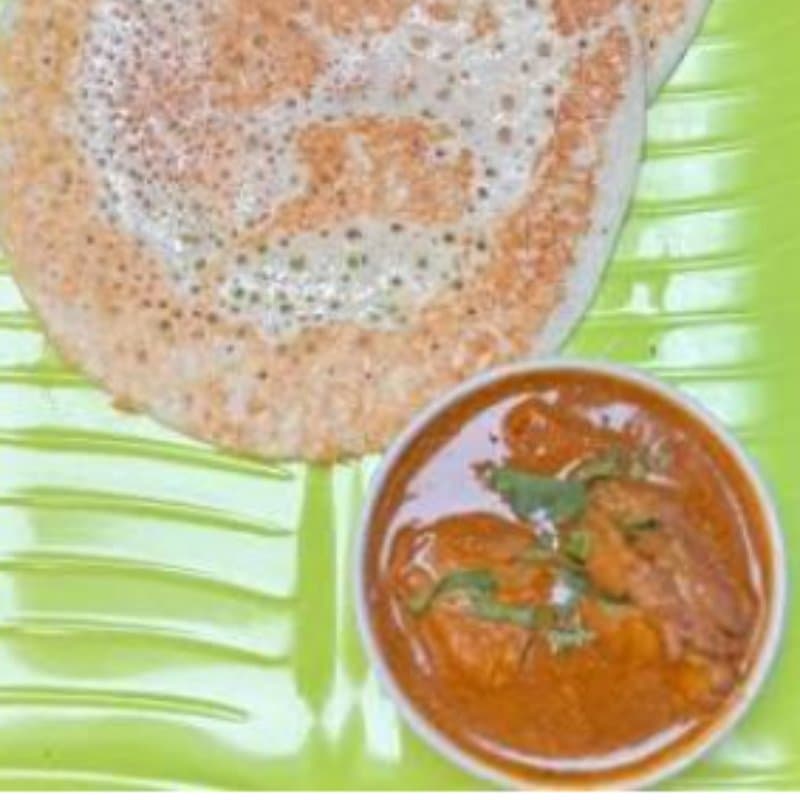 Set Dosa with Chicken Curry