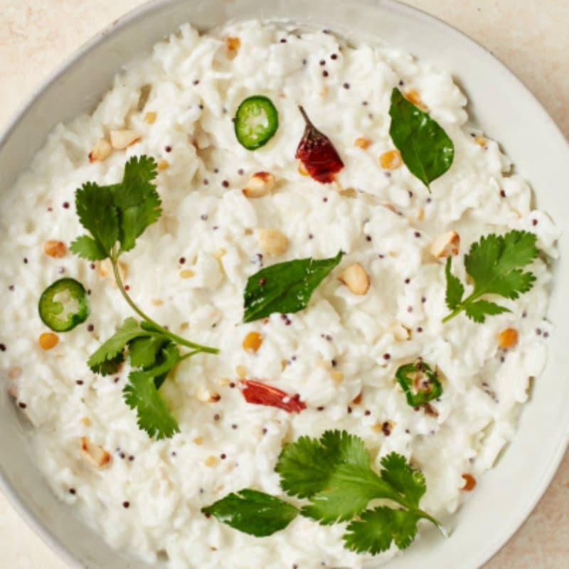 Yogurt Rice With Vada