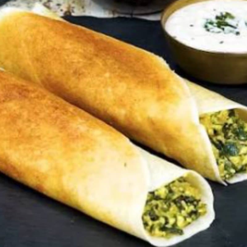 Spinach Paneer Dosa